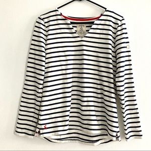Joules Harbour Notch Neck Jersey Top